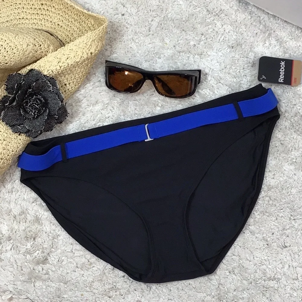 Reebok Sporty Bottom black swim bottom 12 NWT
